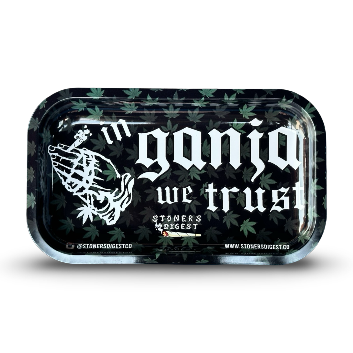 “In Ganja We Trust” Rolling Tray - Medium