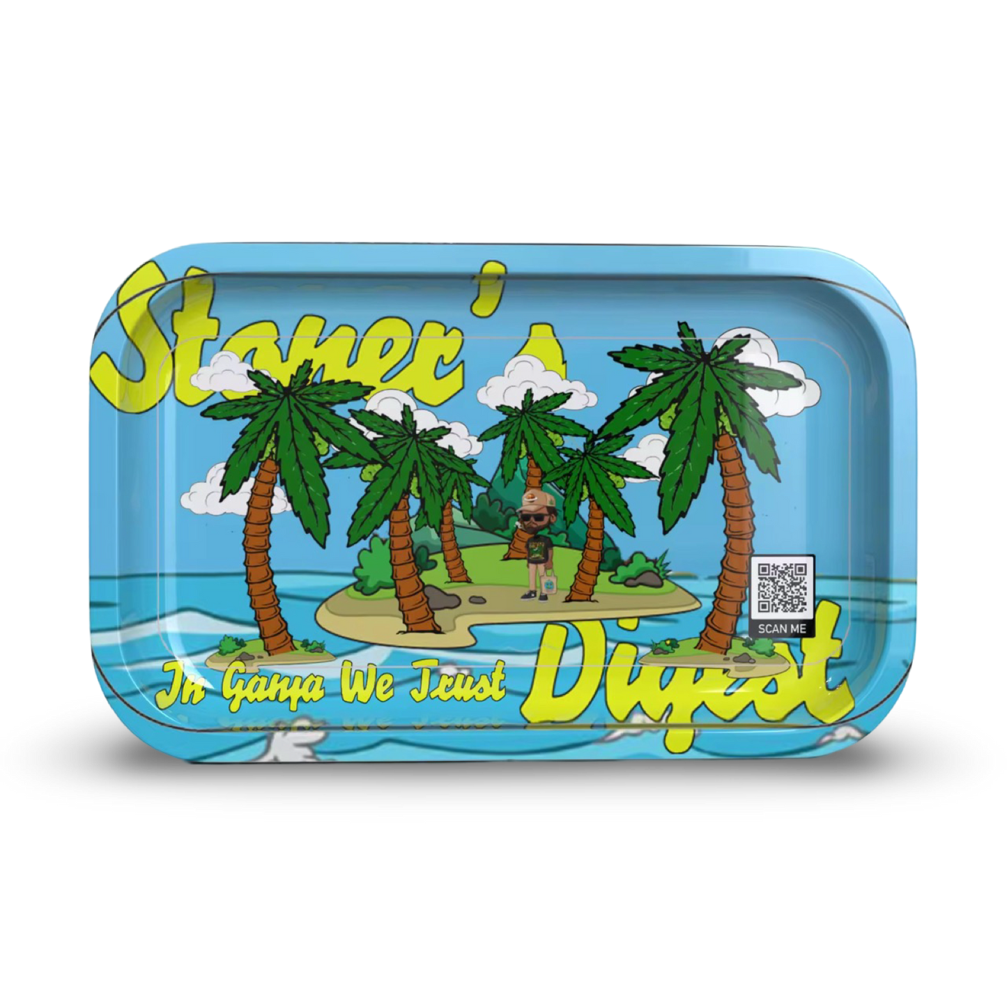 “Ganja Island” Rolling Tray - Medium